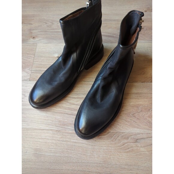 A.S. 98 Fleetwood Moto Grunge Zip Ankle Boots Womens 10.5-11 EU 42 - Picture 7 of 12